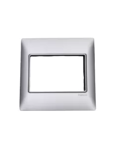 Vimar 14648. 20 Placa 3 módulos Bs Plata Mate